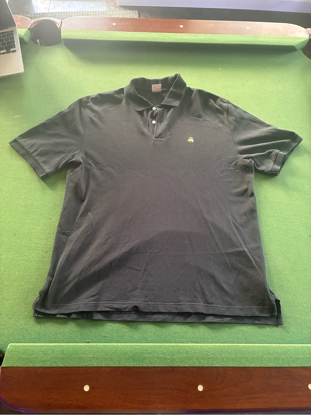 Brooks Brothers Polo Shirt Mens XL Black Performance 1818 Original Fit Cotton